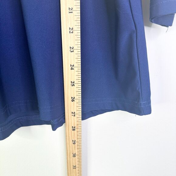 La Mer Luxe Top Women L Blue Navy 1/4 Zip Shirt Tunic Long Slv Athleisure NWOTPr - Picture 8 of 9